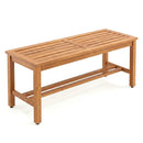 Acacia Wood Patio Bench for 2 with Slatted Seat by LJGDeals