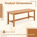 Acacia Wood Patio Bench for 2 with Slatted Seat by LJGDeals