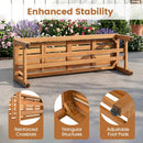 Acacia Wood Patio Bench for 2 with Slatted Seat by LJGDeals