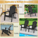 Weather Resistant HIPS Outdoor Adirondack Chair with Cup Holder by LJGDeals