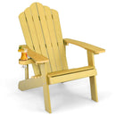 Weather Resistant HIPS Outdoor Adirondack Chair with Cup Holder by LJGDeals