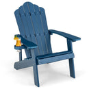 Weather Resistant HIPS Outdoor Adirondack Chair with Cup Holder by LJGDeals