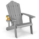 Weather Resistant HIPS Outdoor Adirondack Chair with Cup Holder by LJGDeals
