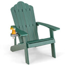 Weather Resistant HIPS Outdoor Adirondack Chair with Cup Holder by LJGDeals