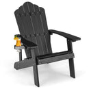 Weather Resistant HIPS Outdoor Adirondack Chair with Cup Holder by LJGDeals