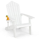 Weather Resistant HIPS Outdoor Adirondack Chair with Cup Holder by LJGDeals
