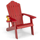Weather Resistant HIPS Outdoor Adirondack Chair with Cup Holder by LJGDeals