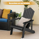 Weather Resistant HIPS Outdoor Adirondack Chair with Cup Holder by LJGDeals