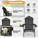 Weather Resistant HIPS Outdoor Adirondack Chair with Cup Holder by LJGDeals