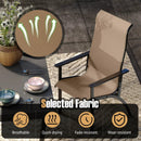 Outdoor Adirondack Chair with High Back and Metal Frame for Porch Garden-Coffee by LJGDeals