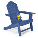 Outdoor Adirondack Chair with Built-in Cup Holder for Backyard Porch by LJGDeals