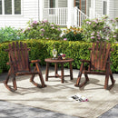Wood Single Porch Rocker Lounge Patio Rocking Chair by LJGDeals
