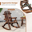 Wood Single Porch Rocker Lounge Patio Rocking Chair by LJGDeals