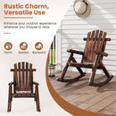 Wood Single Porch Rocker Lounge Patio Rocking Chair by LJGDeals