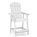 HDPE Patio Chair with Armrest and Footrest for Indoor Outdoor by LJGDeals