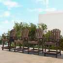 HDPE Patio Chair with Armrest and Footrest for Indoor Outdoor by LJGDeals