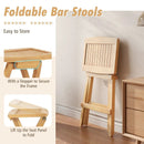 Set of 2 No Assembly Outdoor Bar Stools with Countered Seat by LJGDeals