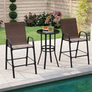 Outdoor Bar Stools Set of 2 29 Inch Fabric Bar Height Stools with Armrests by LJGDeals