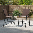 Outdoor Bar Stools Set of 2 29 Inch Fabric Bar Height Stools with Armrests by LJGDeals