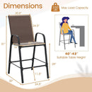 Outdoor Bar Stools Set of 2 29 Inch Fabric Bar Height Stools with Armrests by LJGDeals