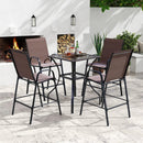 Outdoor Bar Stools Set of 2 29 Inch Fabric Bar Height Stools with Armrests by LJGDeals