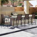Outdoor Bar Stools Set of 2 29 Inch Fabric Bar Height Stools with Armrests by LJGDeals