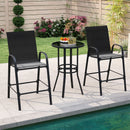 Outdoor Bar Stools Set of 2 29 Inch Fabric Bar Height Stools with Armrests