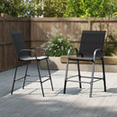 Outdoor Bar Stools Set of 2 29 Inch Fabric Bar Height Stools with Armrests by LJGDeals