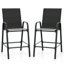 Outdoor Bar Stools Set of 2 29 Inch Fabric Bar Height Stools with Armrests by LJGDeals