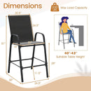 Outdoor Bar Stools Set of 2 29 Inch Fabric Bar Height Stools with Armrests by LJGDeals