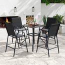 Outdoor Bar Stools Set of 2 29 Inch Fabric Bar Height Stools with Armrests by LJGDeals