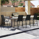 Outdoor Bar Stools Set of 2 29 Inch Fabric Bar Height Stools with Armrests by LJGDeals