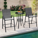 Outdoor Bar Stools Set of 2 29 Inch Fabric Bar Height Stools with Armrests by LJGDeals