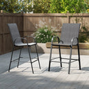 Outdoor Bar Stools Set of 2 29 Inch Fabric Bar Height Stools with Armrests by LJGDeals
