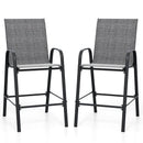 Outdoor Bar Stools Set of 2 29 Inch Fabric Bar Height Stools with Armrests by LJGDeals