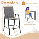 Outdoor Bar Stools Set of 2 29 Inch Fabric Bar Height Stools with Armrests by LJGDeals