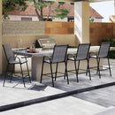 Outdoor Bar Stools Set of 2 29 Inch Fabric Bar Height Stools with Armrests by LJGDeals