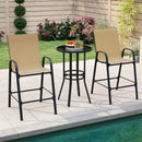 Outdoor Bar Stools Set of 2 29 Inch Fabric Bar Height Stools with Armrests by LJGDeals