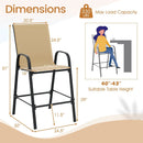 Outdoor Bar Stools Set of 2 29 Inch Fabric Bar Height Stools with Armrests by LJGDeals