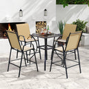 Outdoor Bar Stools Set of 2 29 Inch Fabric Bar Height Stools with Armrests by LJGDeals