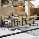 Outdoor Bar Stools Set of 2 29 Inch Fabric Bar Height Stools with Armrests by LJGDeals