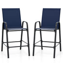 Outdoor Bar Stools Set of 2 29 Inch Fabric Bar Height Stools with Armrests by LJGDeals