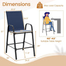 Outdoor Bar Stools Set of 2 29 Inch Fabric Bar Height Stools with Armrests by LJGDeals