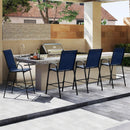 Outdoor Bar Stools Set of 2 29 Inch Fabric Bar Height Stools with Armrests by LJGDeals
