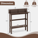 48 Inch Patio Pub Height Table with Storage Shelf and Adjustable Foot Pads by LJGDeals