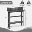 48 Inch Patio Pub Height Table with Storage Shelf and Adjustable Foot Pads by LJGDeals