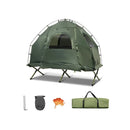 1-Person Folding Camping Tent with Sunshade and Air Mattress by LJGDeals