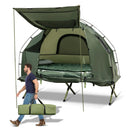 1-Person Folding Camping Tent with Sunshade and Air Mattress by LJGDeals