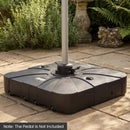 Outdoor Cantilever Umbrella Base Square Water and Sand Fillable Base by LJGDeals