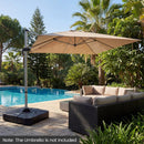 Outdoor Cantilever Umbrella Base Square Water and Sand Fillable Base by LJGDeals